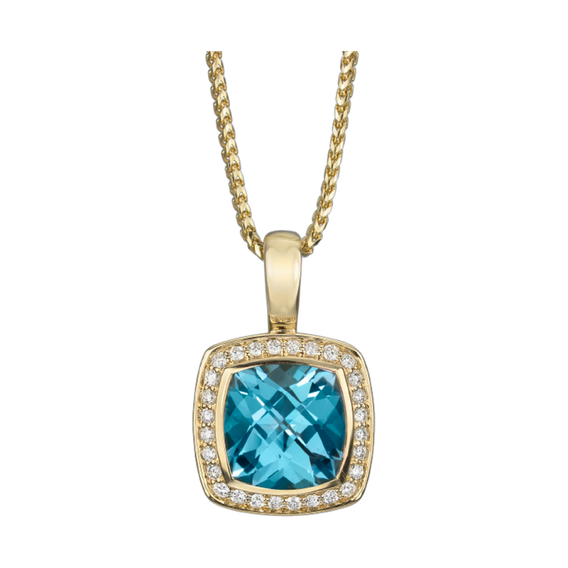 Swiss Topaz Gold Pendant