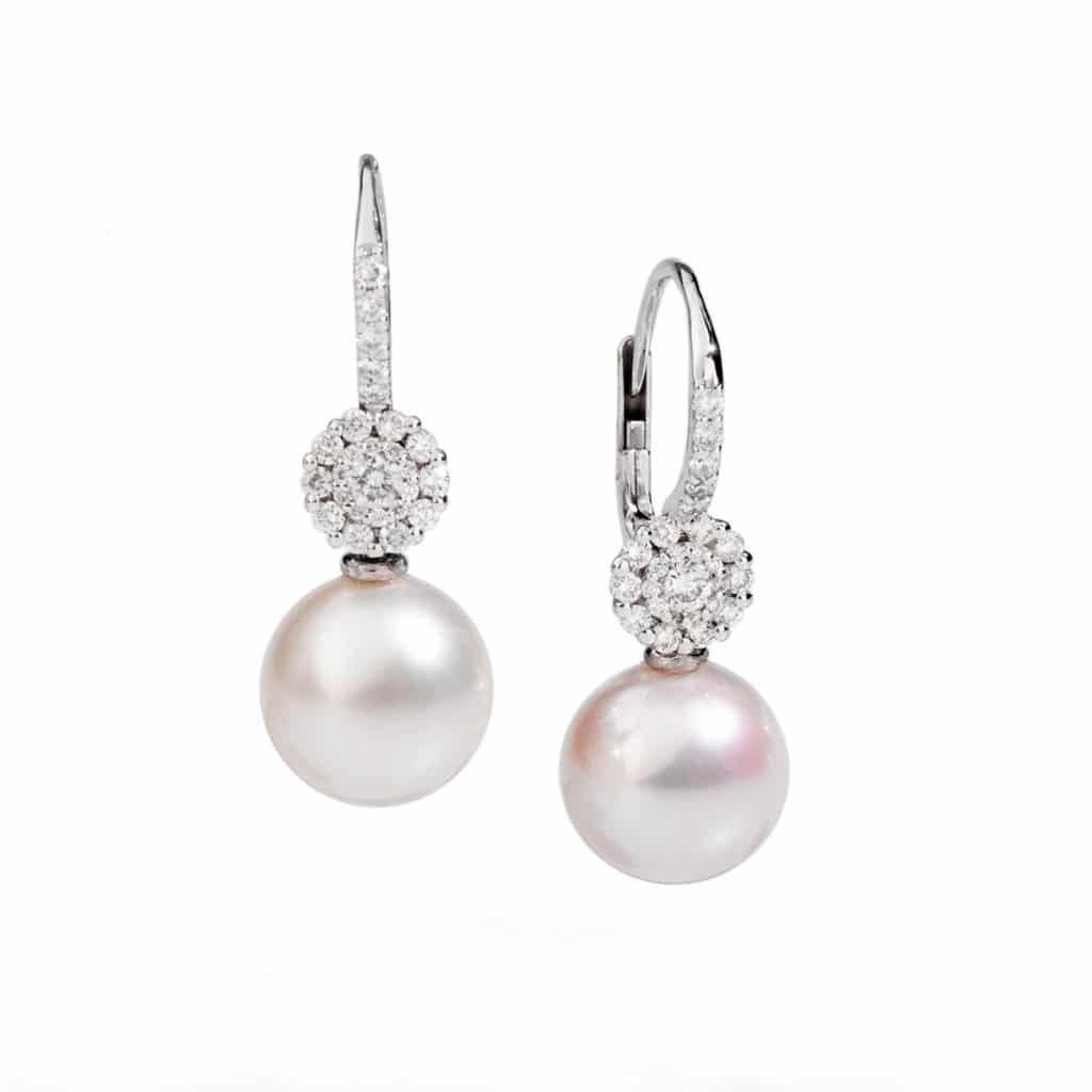 Hoop Pearl Dangle Earrings