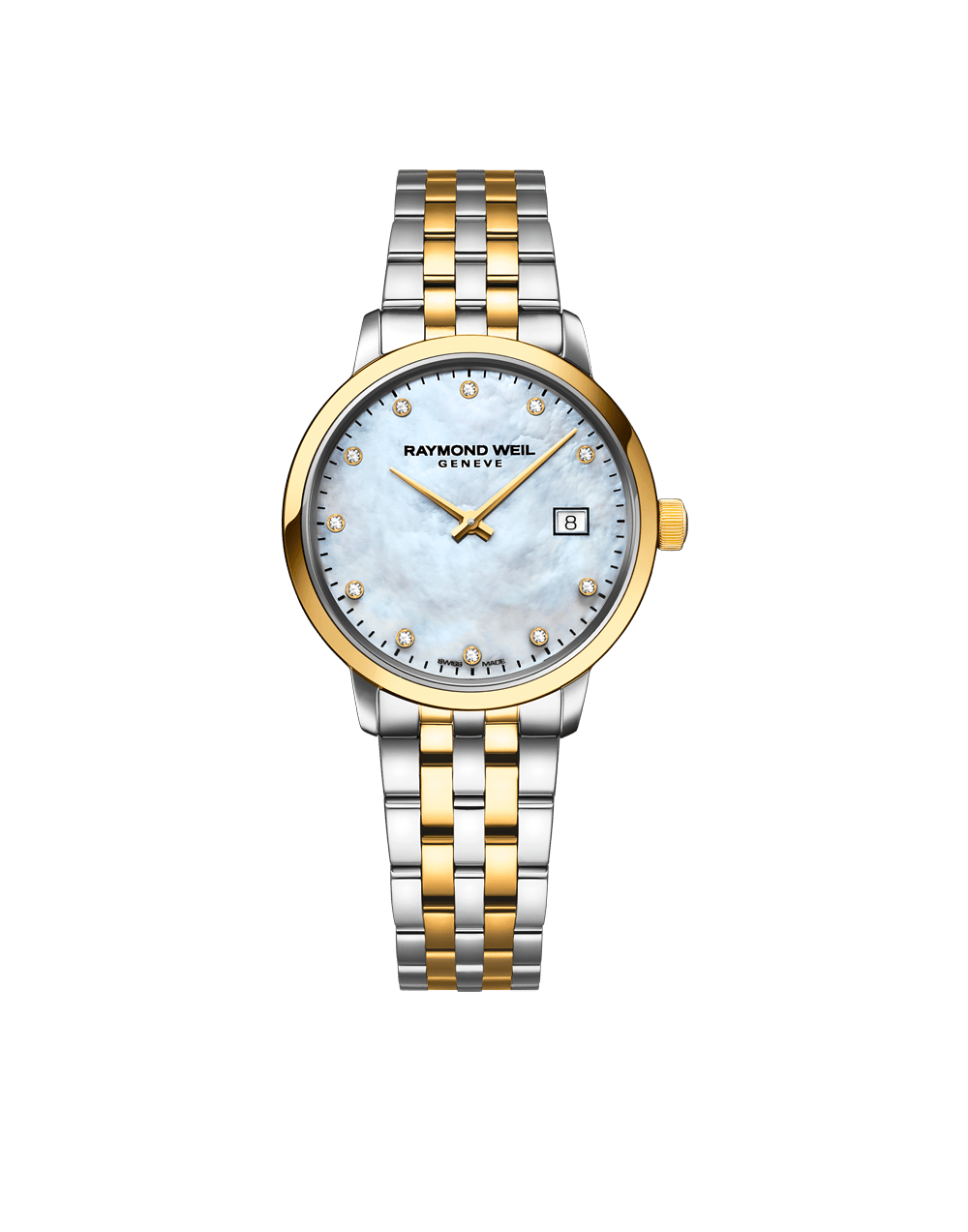 Raymond Weil Toccata Ladies Quartz Two-tone Gold 11 Diamond Stainless Steel Watch